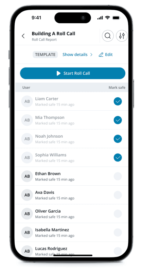 Command mobile roll call