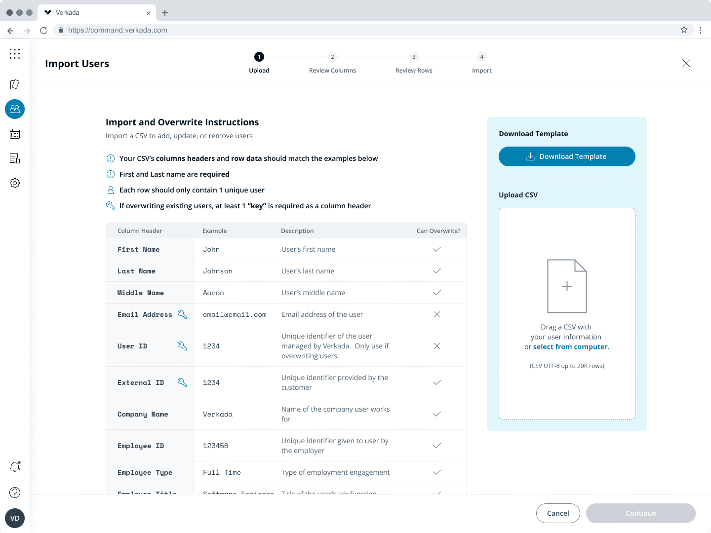 Enhanced CSV upload hero image
