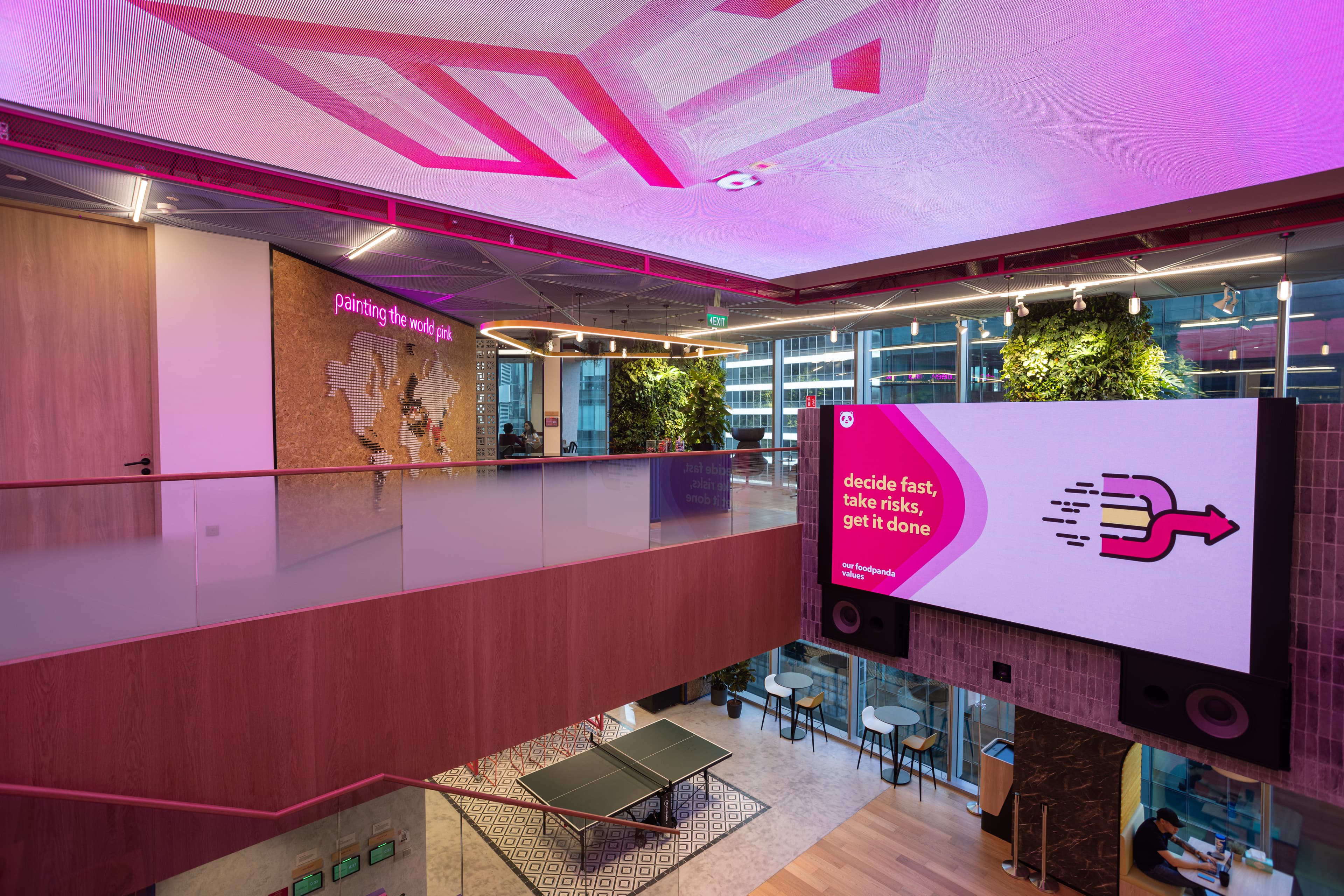 2. Large LED displays at the reception area on level 11