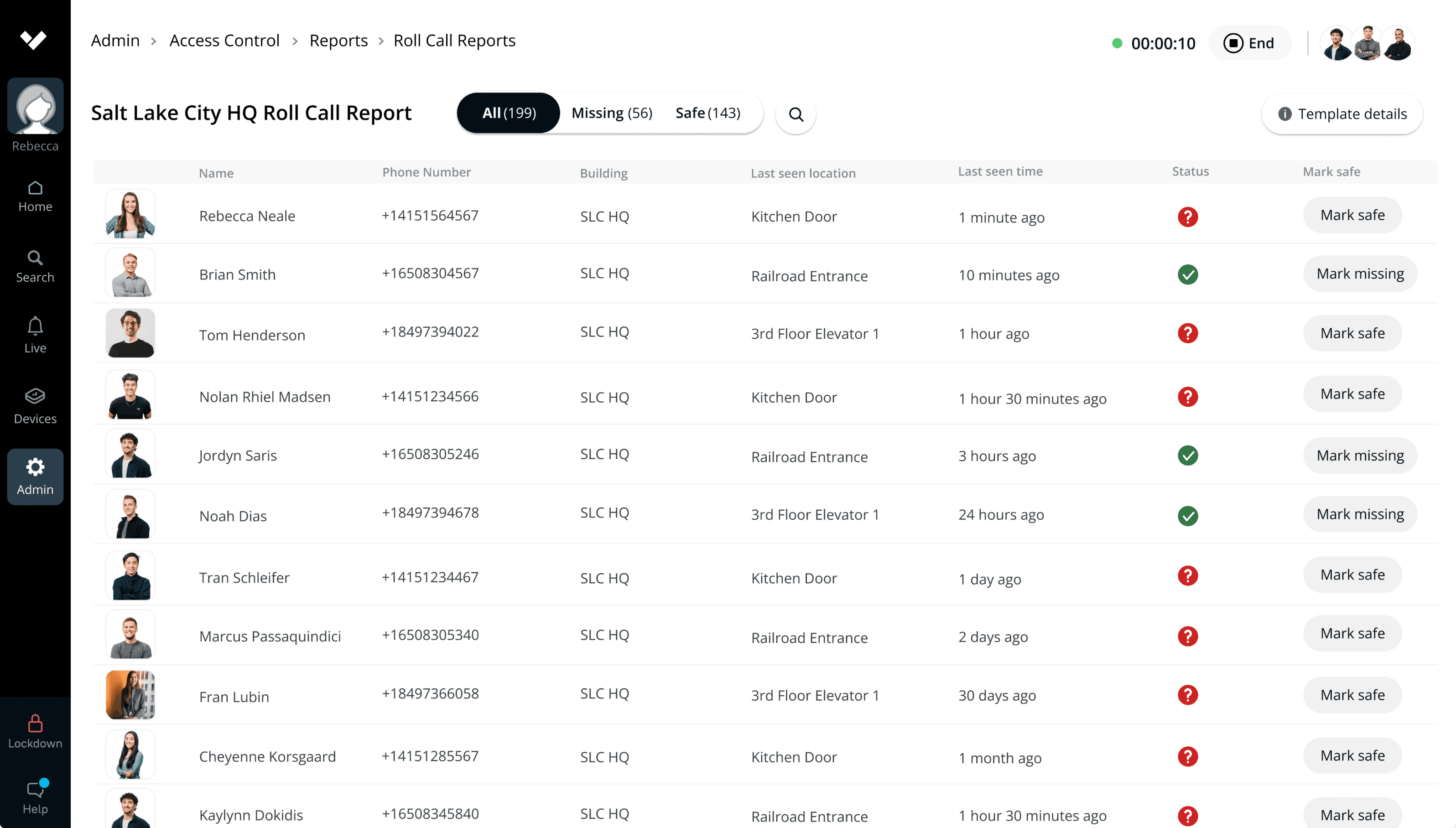 Report running - All 4 1