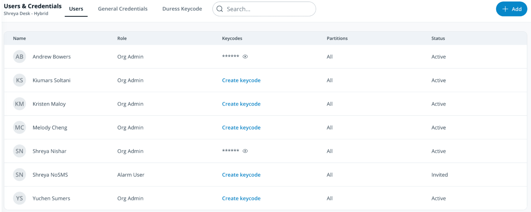 unified keycode management