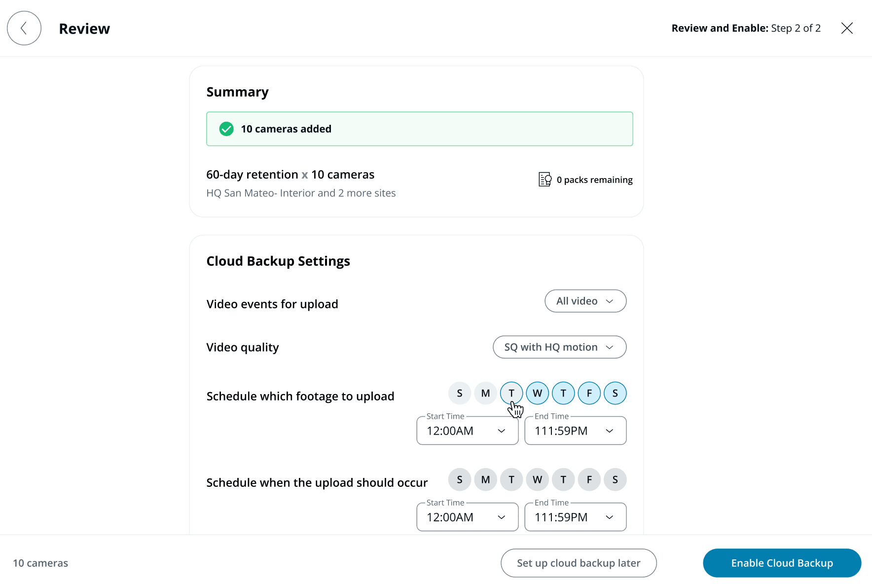 ECB pack confirmation